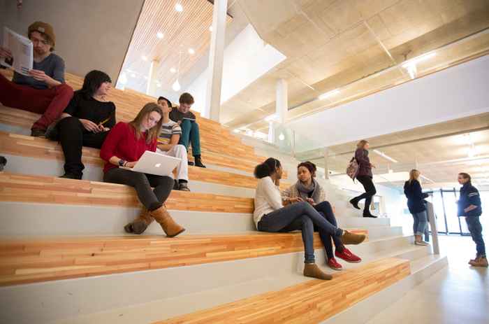 Staircase in the entryway of AUC Academic Building